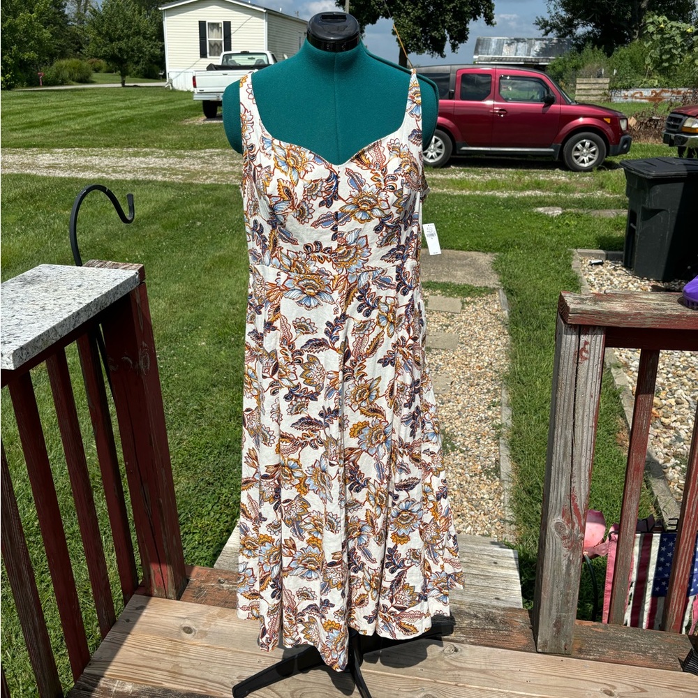 Old Navy Fit & Flare Linen Dress 2023